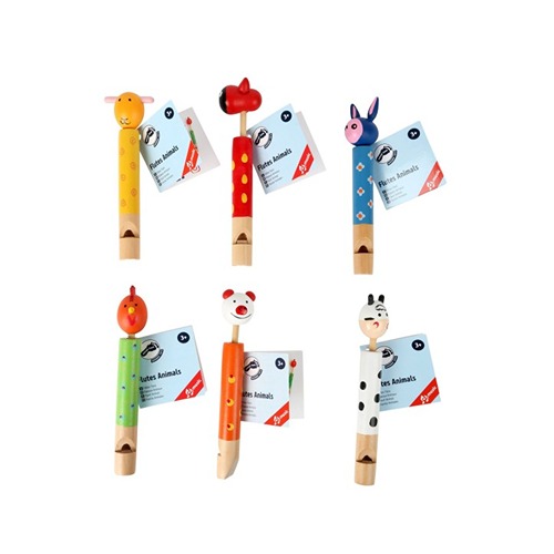 fluit3 (1) duurzame houten muziekinstrumenten – 6 fluiten met dierendesigns