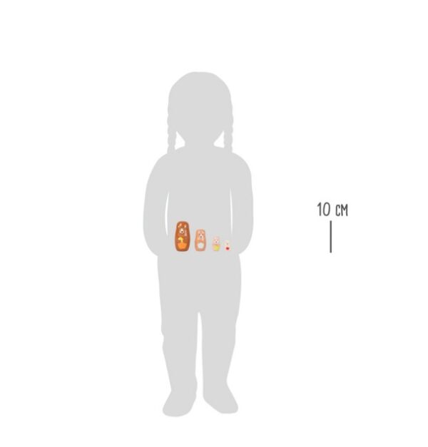 mat beer3 Small Foot - Houten Matroesjka Poppen Beren Familie – Speelgoed Poppen Set