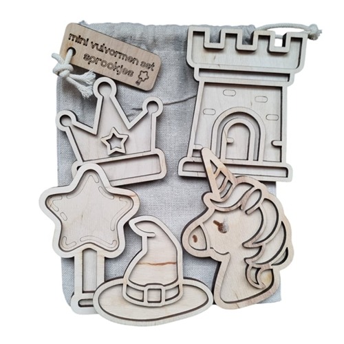 minivulvorm sprookjes (1) Kiddi mini vulvormen vultray sprookjes van hout