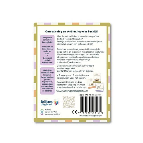 Welterusten, slaap lekker! – Slaapkaartjes van Uitgeverij Briljant slaapritueel en rustmomenten bij Het Speellab