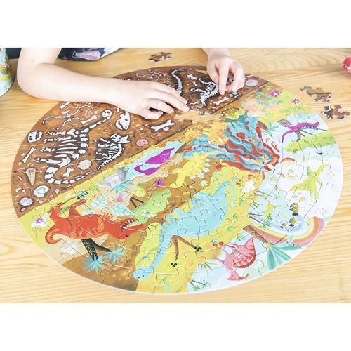 boppi-stoere-dinosaurussen-rond-model-dinopuzzel-4wrd.jpg Ronde dinosaurus puzzel met 150 stukjes en bewaardoos