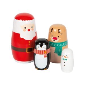 matroesjka-kerstmis-houten-kerstpoppen-small-foot-het-speellab.jpg Houten Matroesjka Kerstmis set met Santa en winterfiguren – Small Foot