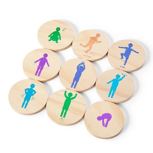 Overzicht van het BS Toys Moves! denkspel met alle spelelementen