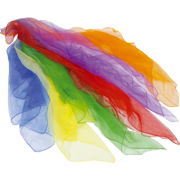 Goki jongleersjaal set met zes kleurrijke sjaals voor jongleren en bewegen bij het Speellab