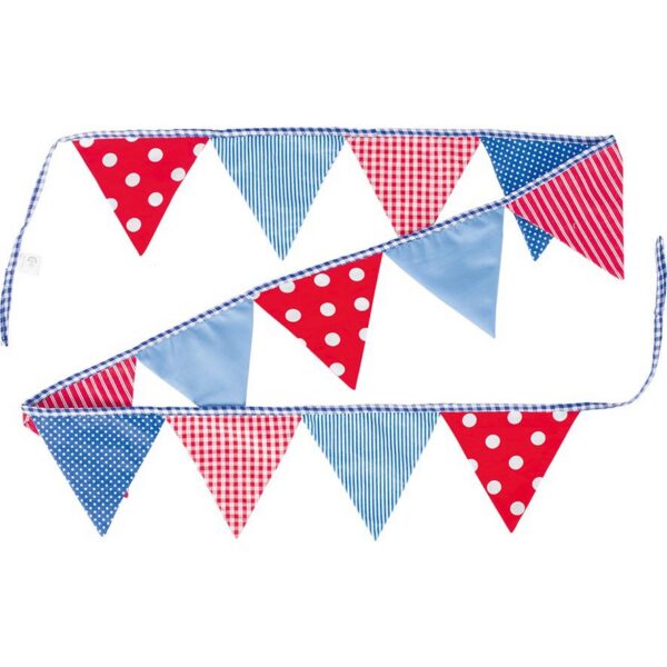 Goki vlaggenketting van stof als duurzame verjaardagsslinger voor kinderen