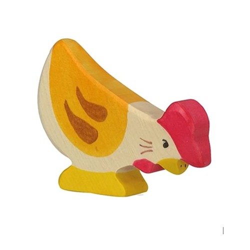 holztiger--houten-kip-duurzaam-educatief-speelgoed Van duurzaam hout handgemaakte kip pikkend waldorf geinspiteerd van Holztiger bij Het Speellab