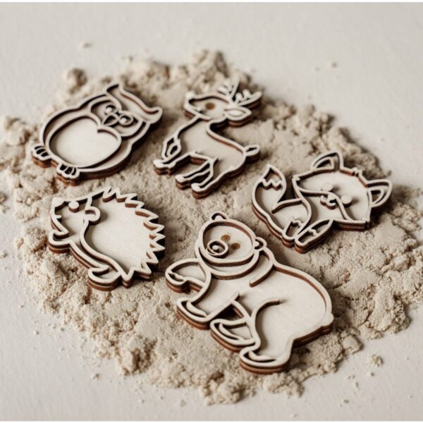 houten-vultrays-set-bosdieren-sensorisch-spel--zand-speelrijst-het-speellab Sensorisch spel met bosdieren vulvormen en kinetisch zand