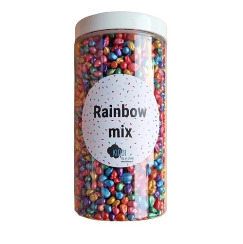 kiddi-rainbowmix-400-gram-speelbak.jpg Rainbow maïs mix in PET pot – Kiddi sensorisch materiaal