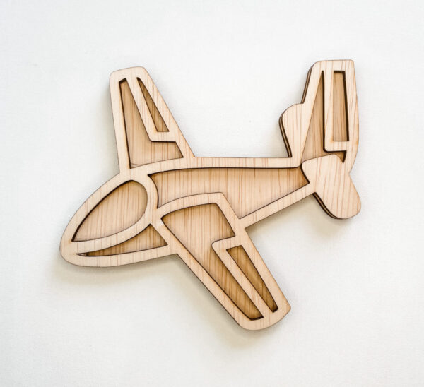 houten vultray vliegtuig Leuk met Letters voor sensorisch spel