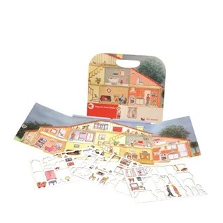 Magnetisch speelboek huis voor kinderen met magnetische meubels en figuren