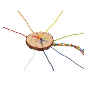 Goki houten vlecht schijf voor het maken van vriendschapsarmbandjes