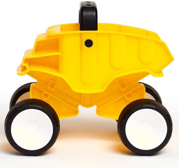 Educatief speelgoed Hape Dump Truck Geel stimuleert motorische vaardigheden