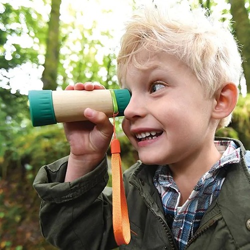 hape-verstelbare-telescoop-bamboe-kinder-telescoop-het-speellab Hape verstelbare bamboe telescoop voor kinderen met 8x vergroting van Het Speellab
