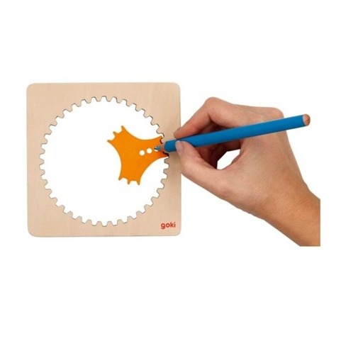 Educatief houten spirograaf speelgoed van Goki voor kinderen vanaf 4 jaar