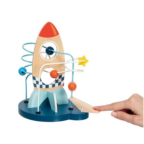 goki-raket-motoriek-speelgoed-peuter-hout Motoriek speelgoed raket van Goki voor peuters