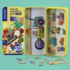 Compacte MierEdu magneetpuzzel trucks voor reizen en onderweg