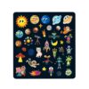 Herbruikbare ruimte stickers voor kinderen op raam