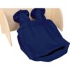 Detail van de stoffen tas met ritssluiting aan de achterzijde van de Small Foot Touch Wall gevoelsmuur.