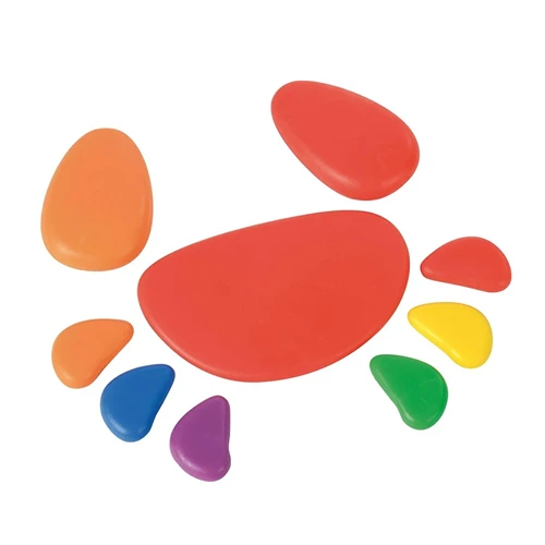 De krab nagemaakt na opdrachtkaart passend bij Eduplay regenboog Pebbles